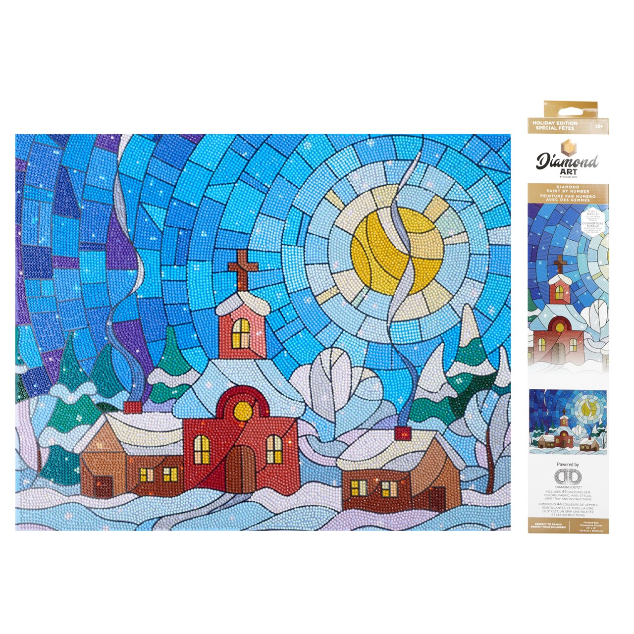 Diamond Art By Leisure Arts Diamond Painting Kits For Adults 16"X20" Advanced Stained Glass Village, Full Drill, Art Kits, Dimond Art, For Adults, Kit